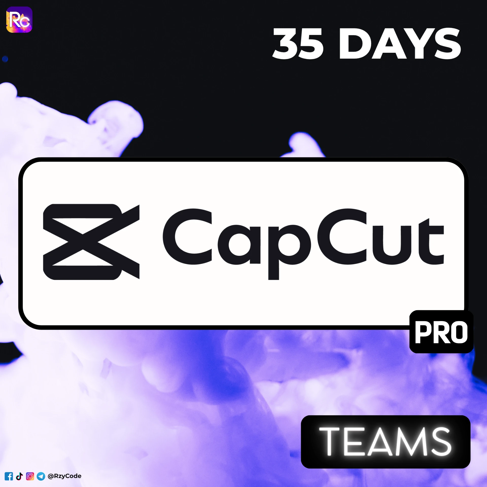 CapCut Pro | Teams | Full Account | 30 Days Guaranteed + 5 Extra Days