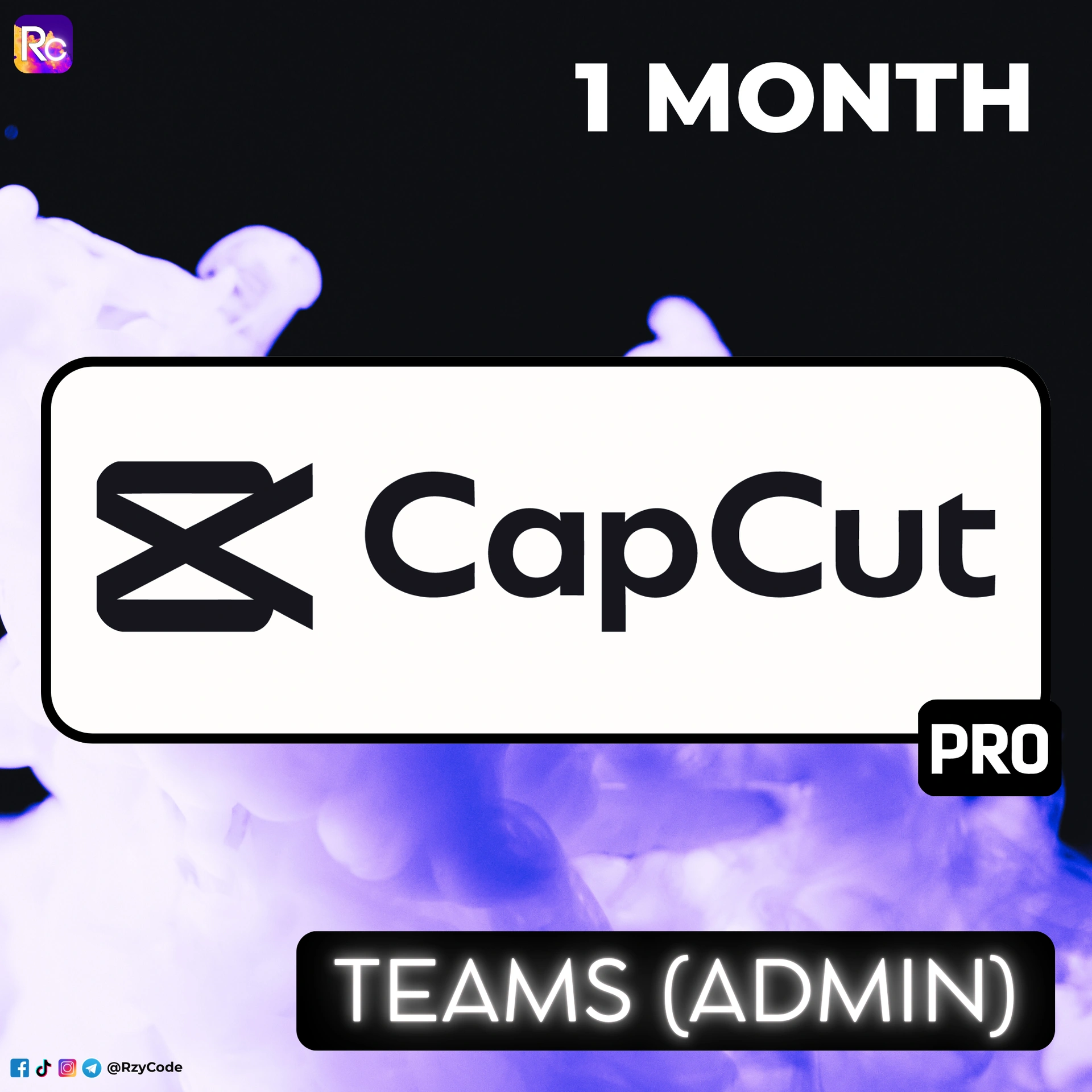 CapCut Teams | Admin (5 Seats) | 1 Month
