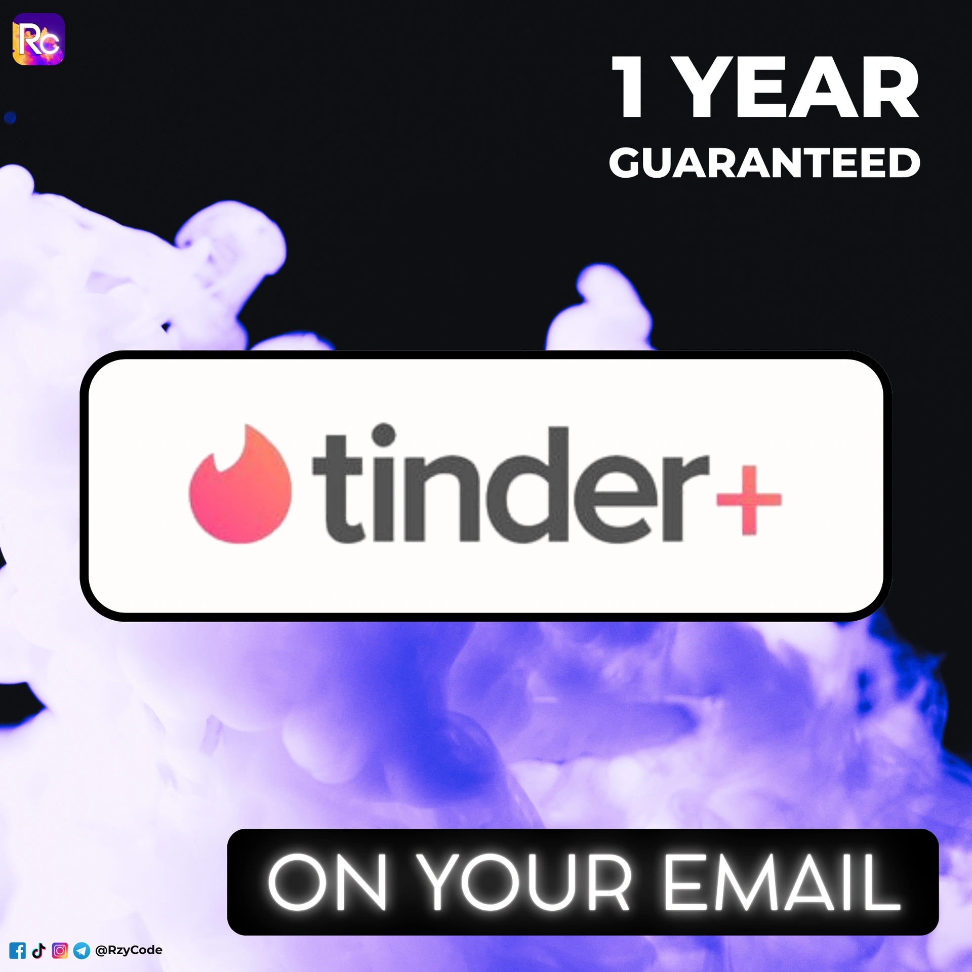 Tinder | Plus | On Your Email | 1 Year