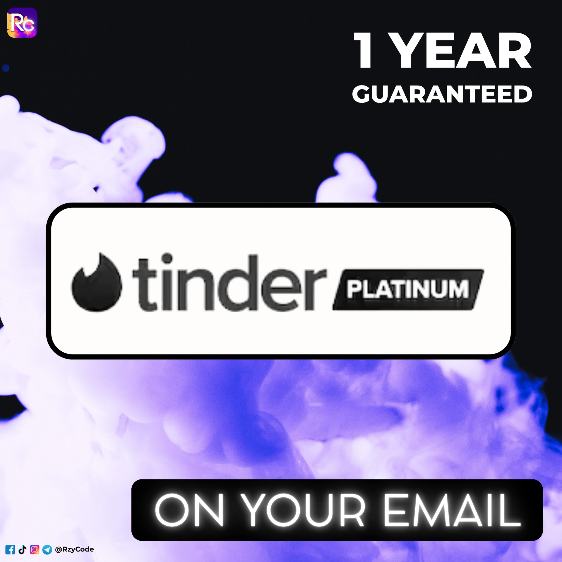 Tinder | Platinum | On Your Email | 1 Year
