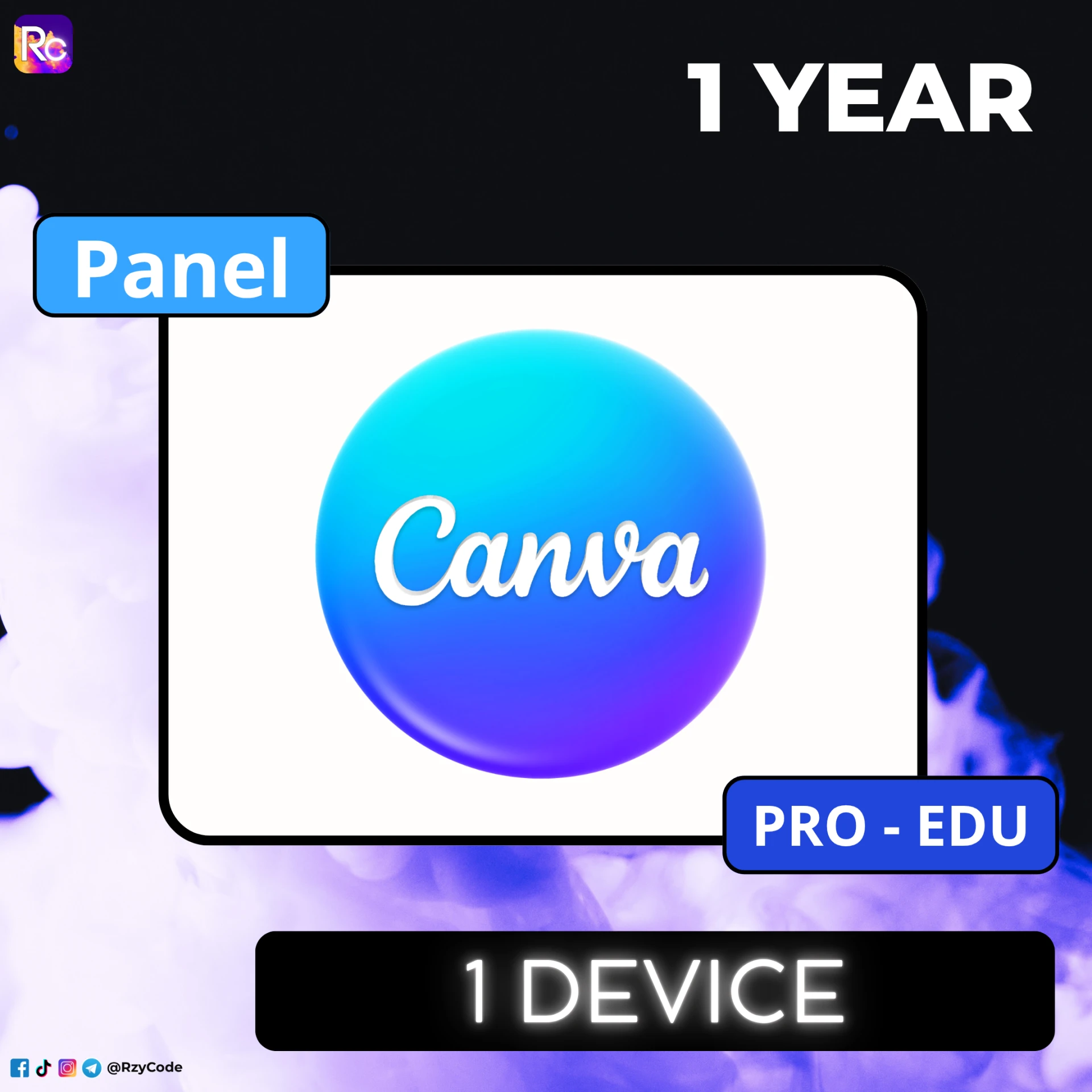 Panel Canva PRO – EDU Verified | 1 Year